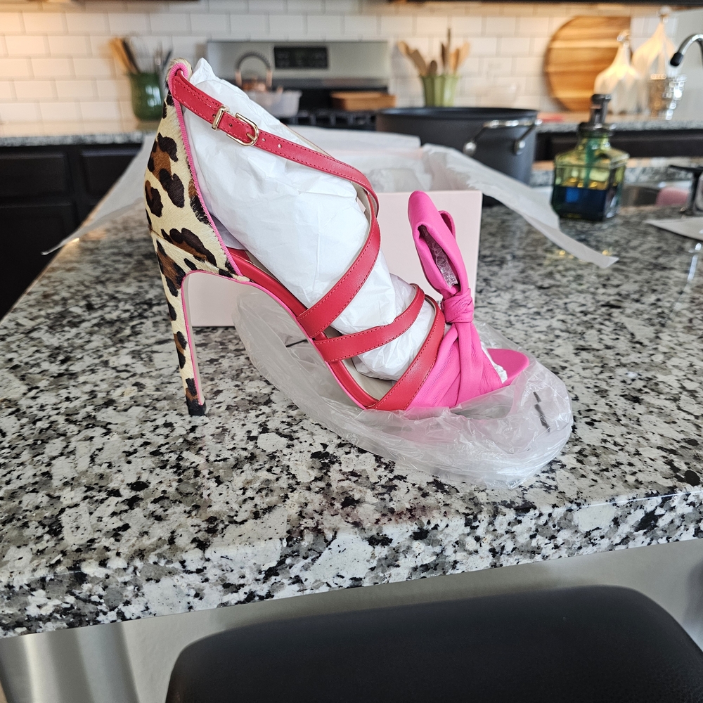 Sophia Webster Pink and Leopard Heels